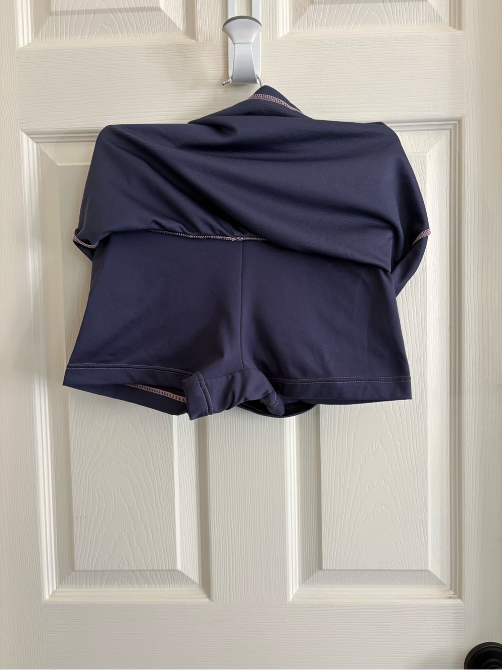 adidas Navy Mini Skirt with Pink Logo - Picture 5 of 6